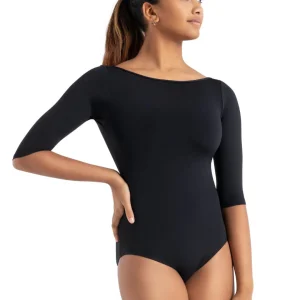 Boatneck 3/4 sleeve leotard
