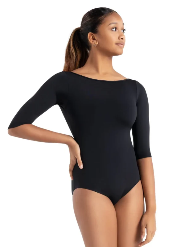 Boatneck 3/4 sleeve leotard