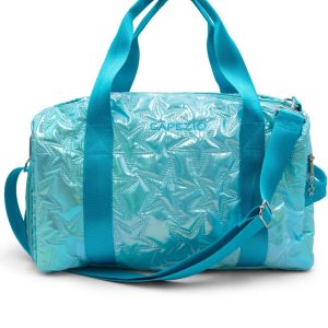 Metallic star travel duffle