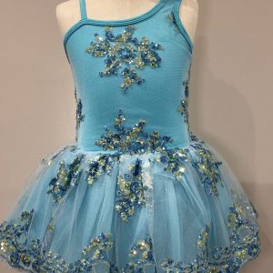 PRELOVED 1st Position Blue and Gold Tutu Leotard